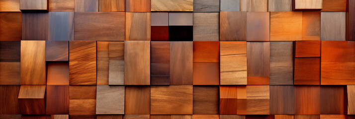 Wood Texture - Unusual Wooden Mosaic Background