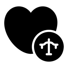 Obraz premium health law glyph icon