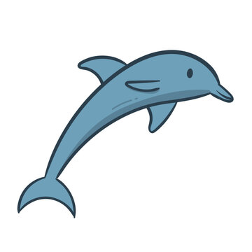 Cute Sea Animal Illustration Dolphin