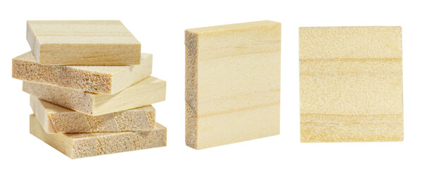 Wooden boards set on empty background