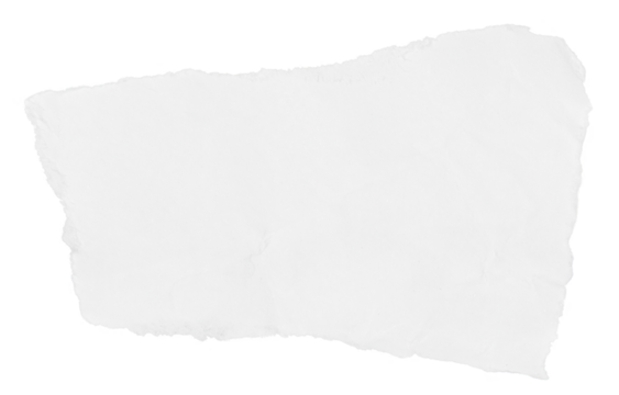 A piece of white crumpled paper on a blank background.