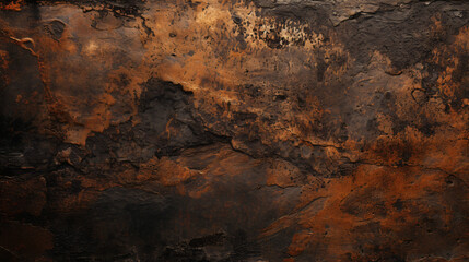 Old grunge copper bronze rustic texture dark blackground