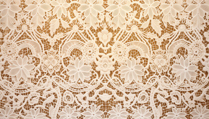 White pattern lace fabric