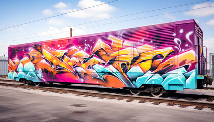 Train Graffiti Illustrations and Transportation