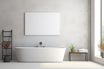 Fototapeta na wymiar 3d rendered Minimal style black theme Modern bathroom interior design with bathtub