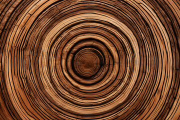 annual rings of wood - panoramic texture ideal for architectural visualization or web banners, copy space, detailed.