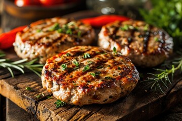 Grill Perfection: Dive into the World of Flavor with Grilled Turkey Burgers, Where Lean, Seasoned...