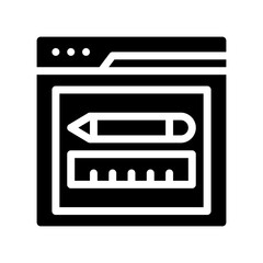 Fototapeta premium design tools glyph icon