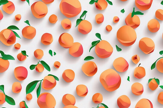 New seamless pattern Peach, Digital art