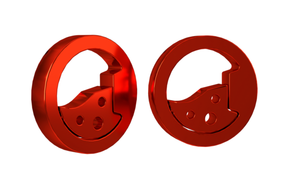 Red Washer icon isolated on transparent background. Washing machine icon. Clothes washer - laundry machine. Home appliance symbol. - Powered by Adobe