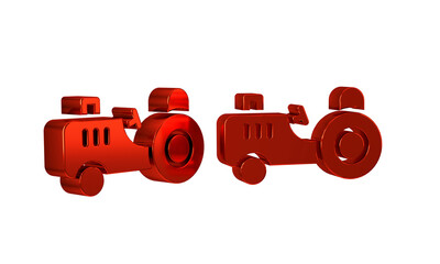 Red Tractor icon isolated on transparent background.