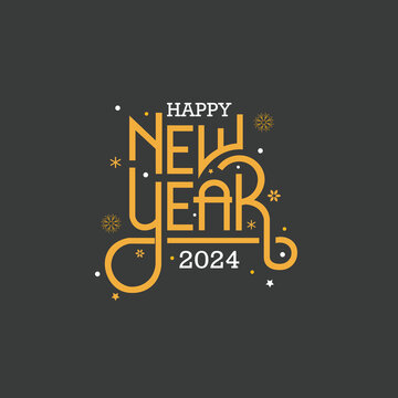 Happy New Year, New Year Wishes, New Year Vector Art, Illustration, Happy New Year 2024