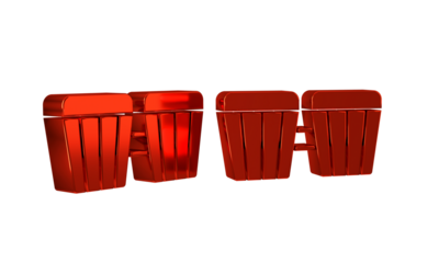 Red Drum icon isolated on transparent background. Music sign. Musical instrument symbol.