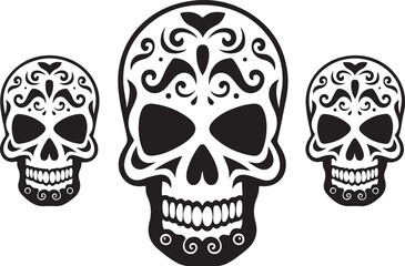 flat design of dia de muertos pattern day of the dead