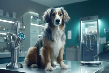 Expert Pet Healthcare: A Veterinarian Conducting a Thorough Examination in a Modern Veterinary Facility, Dedicated to Providing Top-notch Medical Services and Compassionate Care.