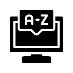 language learning glyph icon