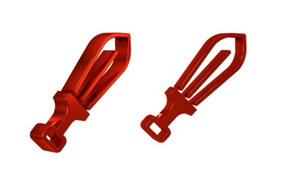 Red Sword toy icon isolated on transparent background.