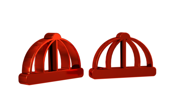 Red Baby hat icon isolated on transparent background.