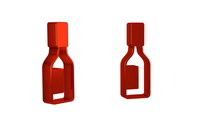 Red Tabasco sauce icon isolated on transparent background. Chili cayenne spicy pepper sauce.