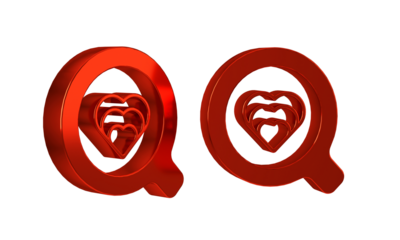 Red Coffee cup icon isolated on transparent background. Tea cup. Hot drink coffee.