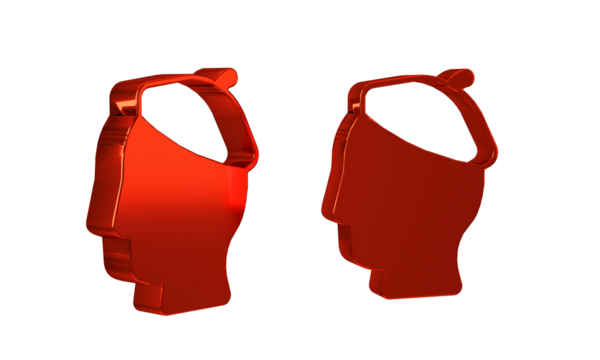 Red French man icon isolated on transparent background. - Powered by Adobe