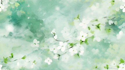 Watercolor realistic blurred spring background
