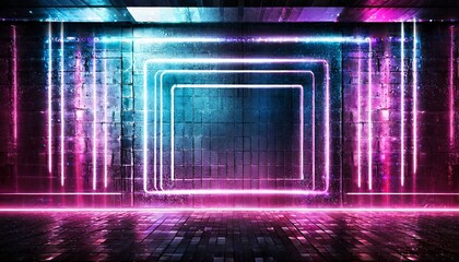 cyberpunk neon electronic style disco background concept