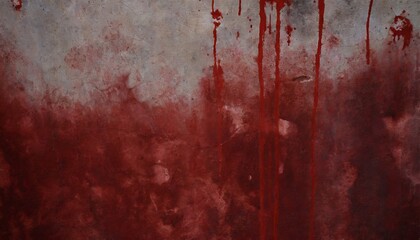 red horror background red blood on old wall for halloween concept grunge scary red concrete red paint on concrete wall - obrazy, fototapety, plakaty