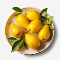 Delicious Plate of Mangos fruits Isolated on a Transparent Background created with Generative Ai
