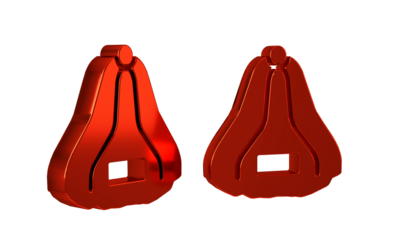 Red Sauna hat icon isolated on transparent background.