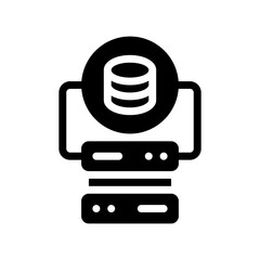 Fototapeta premium server glyph icon