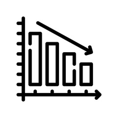 bar chart line icon