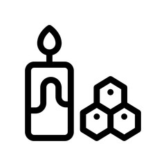 Obraz premium candle line icon
