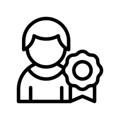 Fototapeta premium employee line icon