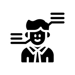 man glyph icon