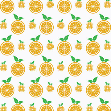 Orange leaf vector design seamless pattern illustration abstract background