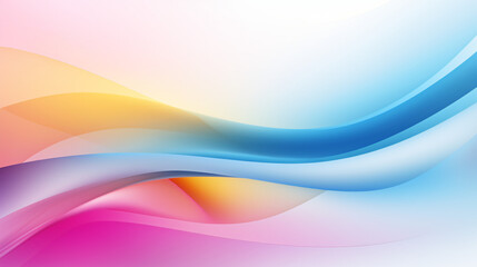 Abstract background with smooth lines in blue pink waves