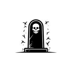 halloween vector with old cemetery gravestones spooky  halloween night ai generated 