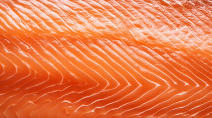 Close-up of raw fresh salmon sashimi structure. Food fish background. Generative AI