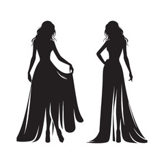 Well-Dressed Woman Silhouette: Modern Fashionista - An Elegant Lady Graces the Scene, Dressed in Contemporary Fashion, Creating a Striking Silhouette Against the Backdrop of a Trendy Urban Setting.
