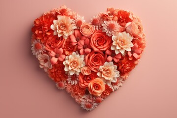 Valentine's Day - a heart of flowers