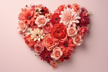 Valentine's Day - a heart of flowers