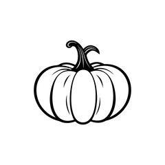 Flat halloween cute pumpkin isolated vector  on white background ai generated 