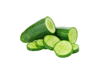 Cucumber and slices transparent png
