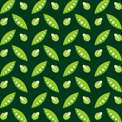 Green peas vector background colorful repeating pattern design