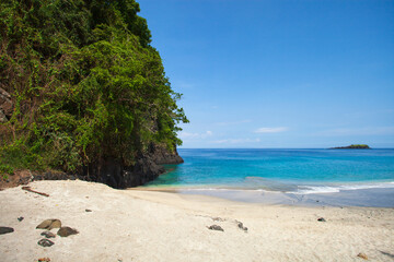 Virgin beach or White Sand beach in Bali, Indonesia