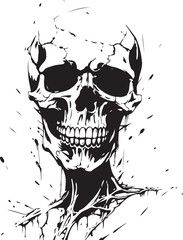 human skull 3d rendering death's-head vector AI  generated 
