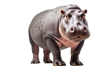 A hippopotamus isolated on white background