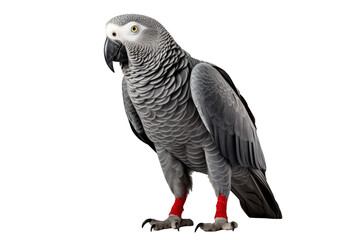 Obraz premium An African Grey Parrot isolated on a white background