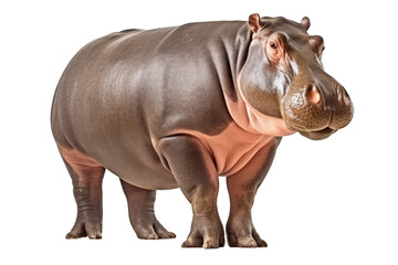 A hippo isolated on a white background